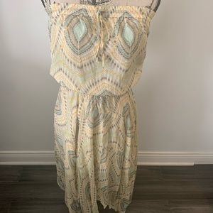 Silk halter handkerchief dress